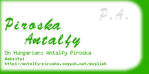 piroska antalfy business card